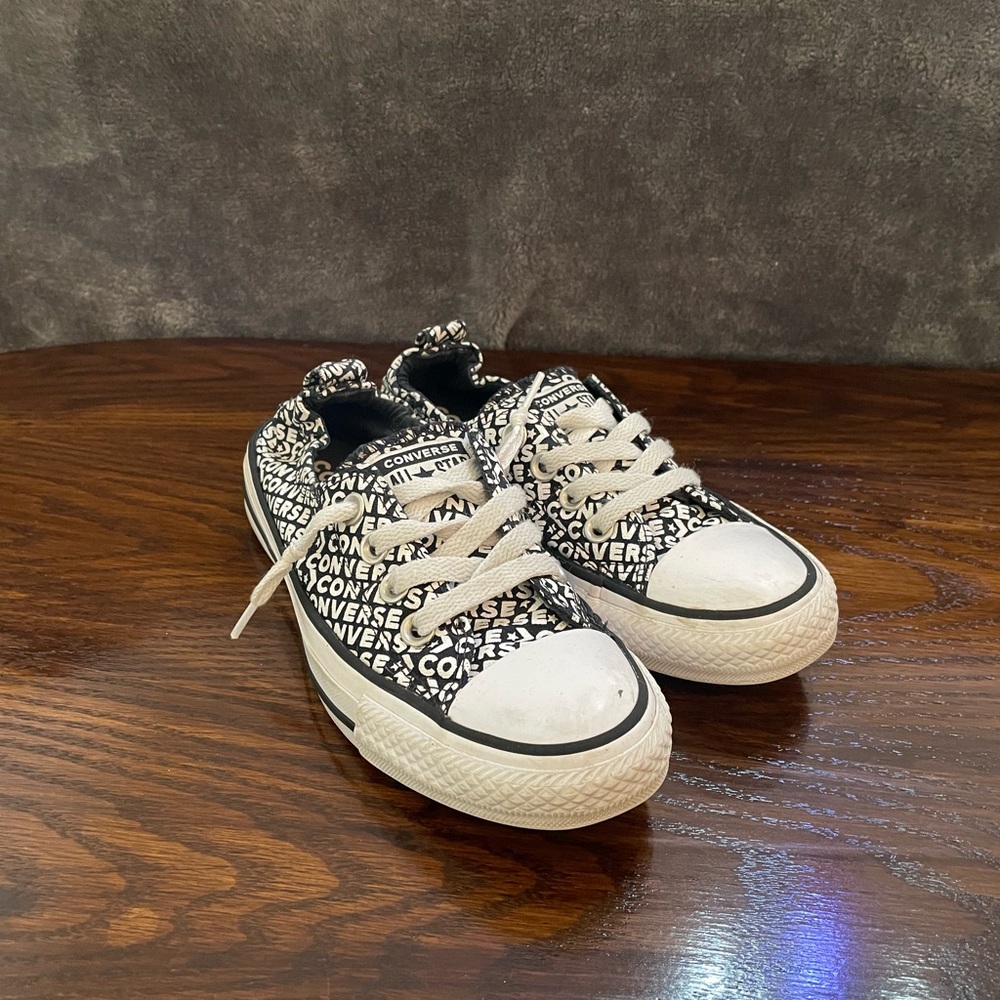Black and White Converse Slip On Shoes